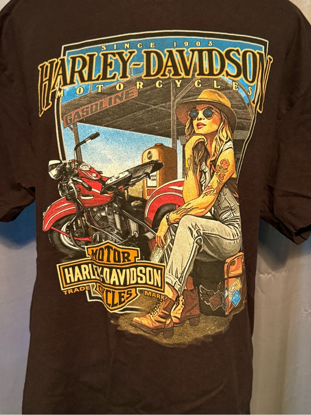 Harley-Davidson  Black Graphic Tee - Route 66 - Picture 2 of 5